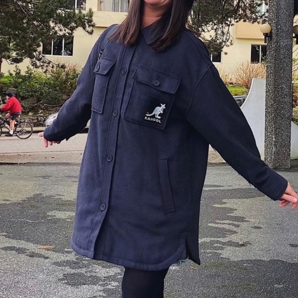 Kangol X Hm Oversized Shirt Jacket 